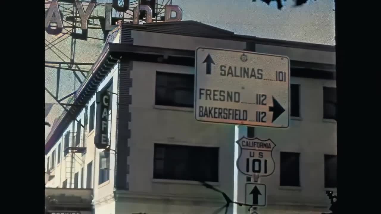 California Vacation in 1930s in color [60fps, Remastered] w_sound design added (1)