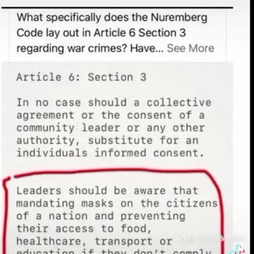 NUREMBERG CODE ARTICLE 6 / SECTION 3