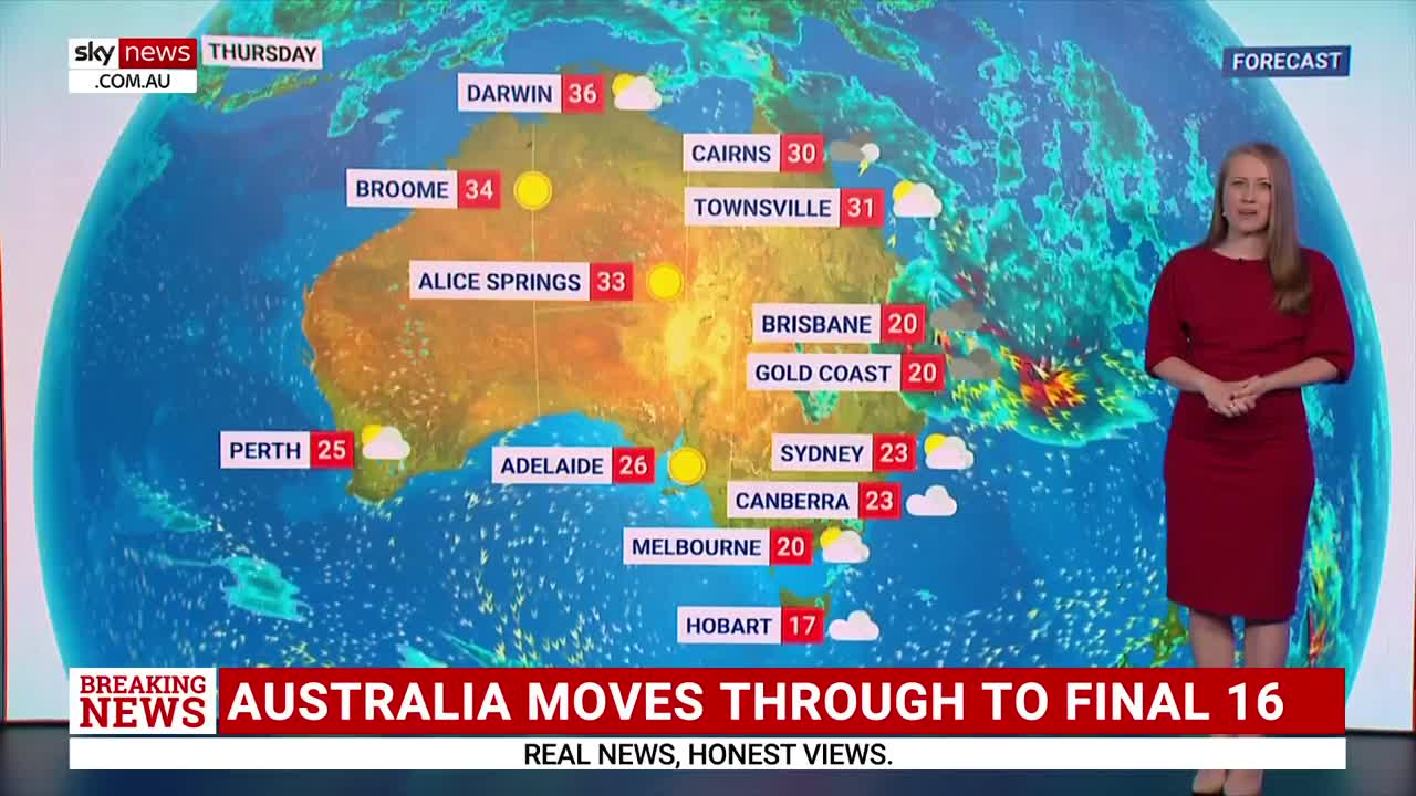 Rain and gusty winds to hit Brisbane on Thursday