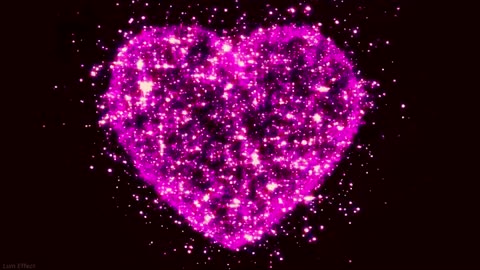 410. Glowing Heart Overlay💗Shiny Neon Pink Big Love Hearts