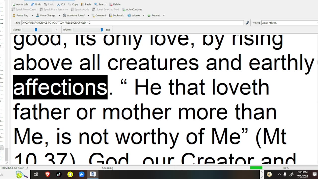 76 CORRESPONDENCE TO VOCATION