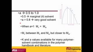 Viscosity average molecular weight measurements by solution viscosity