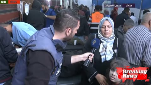 With eyes expressing fear and terror, a Palestinian girl says: The house has turned against us