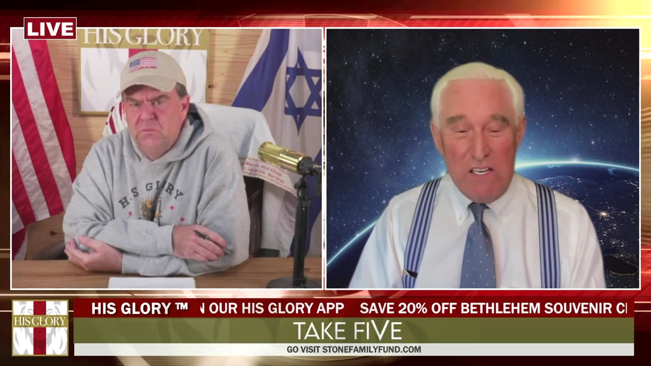 Roger Stone - 'Seasoned Political Operative, Speaker, Pundit' joins His Glory: Take FiVe