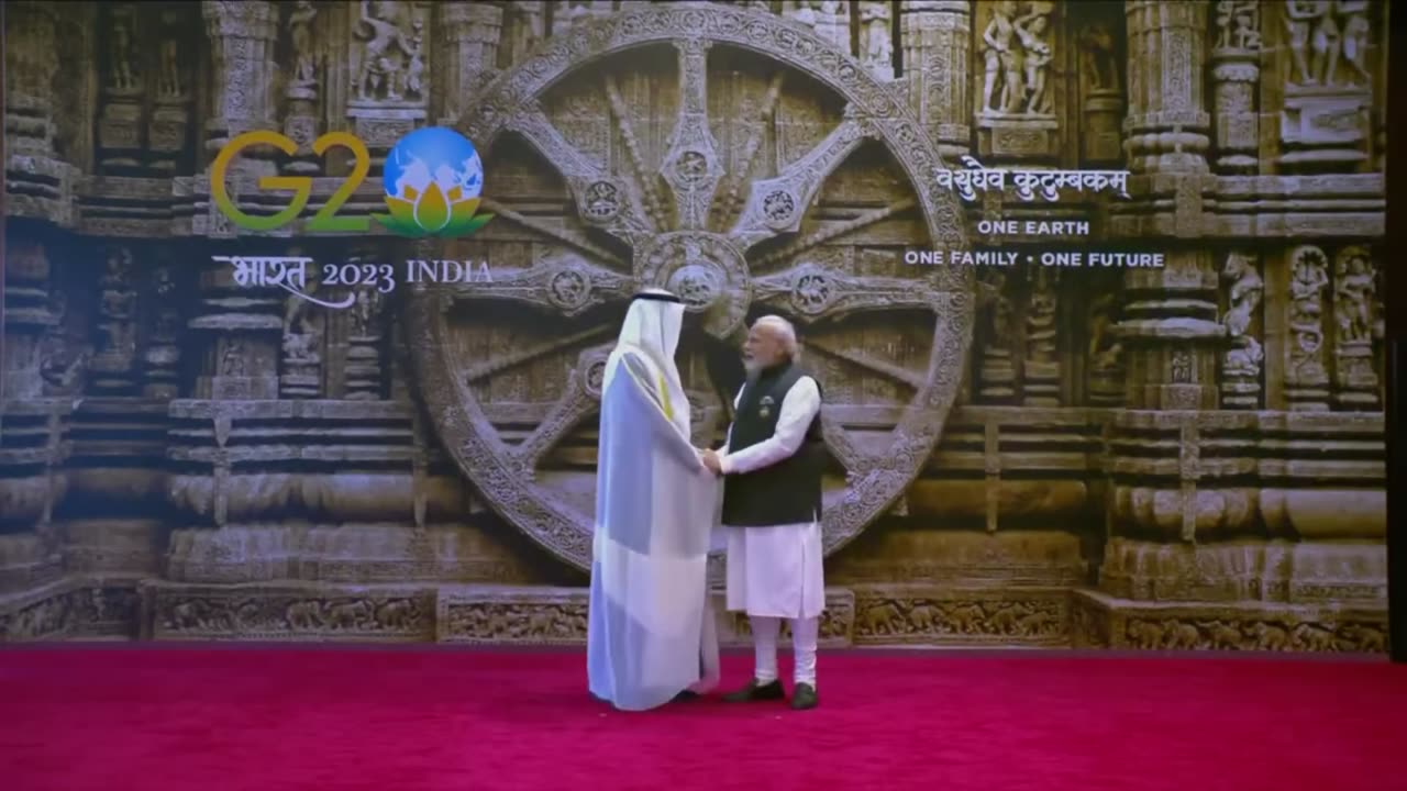 G20 Summit Delhi- President of UAE, Mohammed bin Zayed Al Nahyan at the Bharat Mandapam