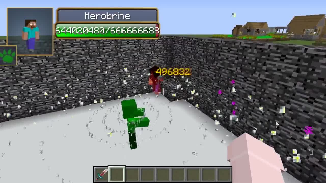 Herobrine vs Entity 303 all Сreepypasta mobs in minecraft part 91