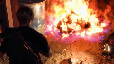 That Fire Animation is GORGEOUS Resident Evil 4 Remake