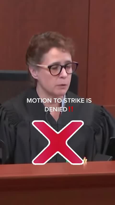 Motion to strike is denied and that hug between Johnny Depp and his lawyer
