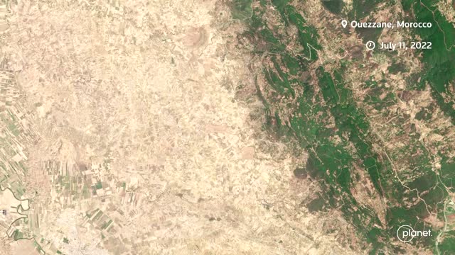 Satellite images show damage from European wildfires