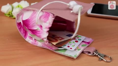 3 DIY ELEGANT WOMAN POUCH HANDMADE IDEA ~ Mini Purse Tutorial Old Clothes Recycle Part 0