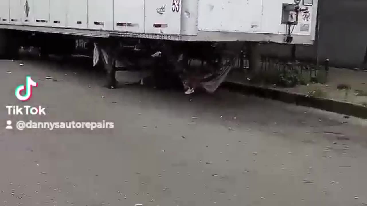 NYC Migrants Setup A HAMMOCK underneath my Uncle's Tracker Trailer For Their Kids To Swing Under