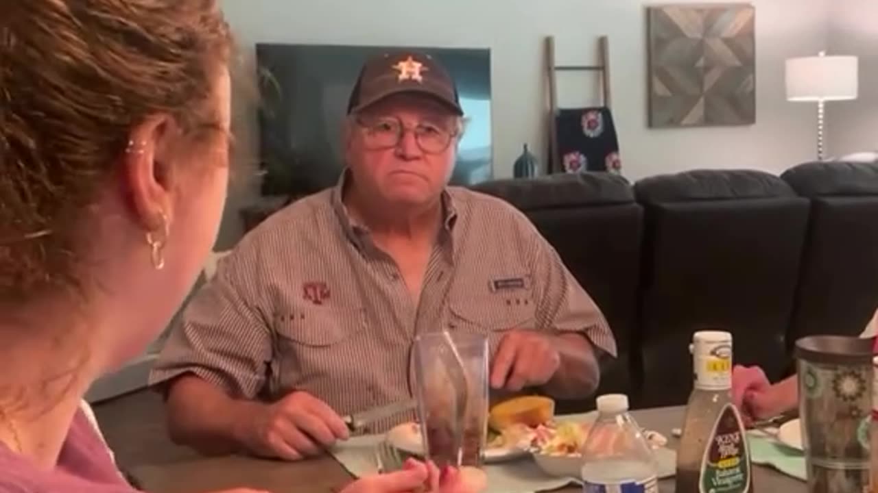 Her dad was shocked :)