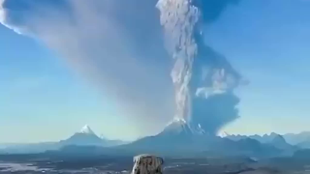 Volcanic eruption in Calbuco.