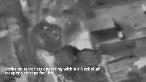 IDF: The IAF struck Hezbollah terrorists operating within a weapons storage