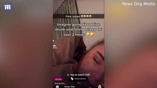 Woman becomes overnight viral sensation after falling asleep on TikTok