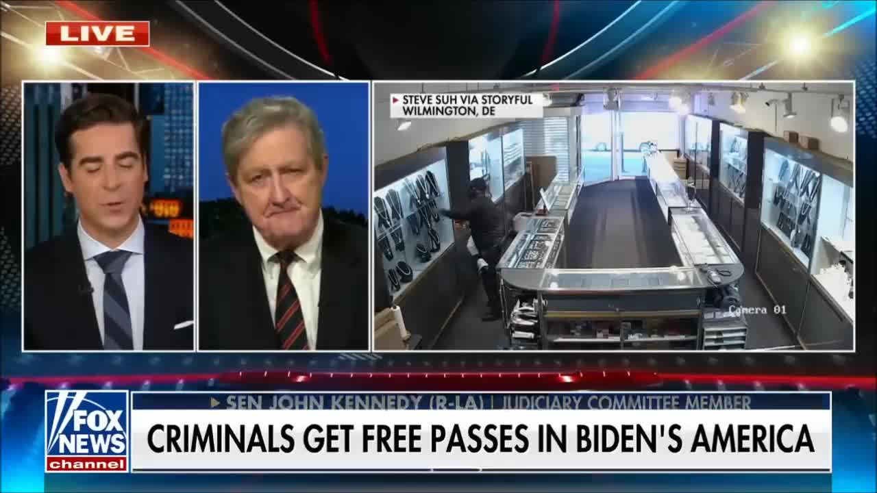 Jesse Watters: Sen. Kennedy Blasts Blue City Lawyers: 'See No Evil, Hear No Evil, Prosecute No Evil'