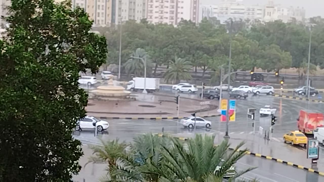 Ice rain in Sharjah Dubai United Arab Emirates