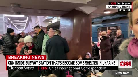 Reports from Kharkiv, Ukraine, subway station where citizens have fled amid explosions