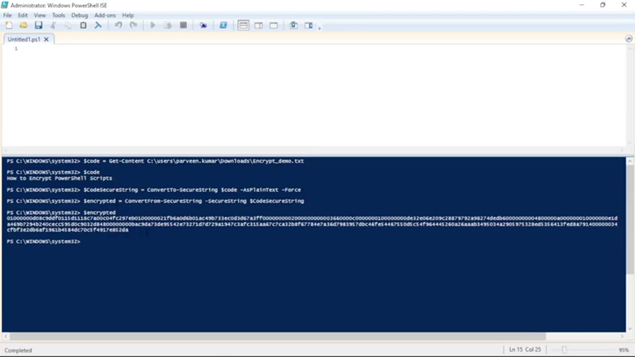 How to encrypt PowerShell Script