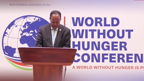 President Taye Atske-Selassie at the World Without Hunger Conference