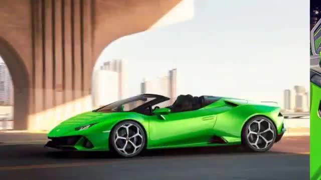 Full modern *2020 Lamborghini Huracan EVO Spyder* - engine, interior, and exterior