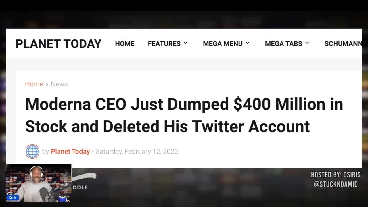 Moderna CEO Dumps $400 Million in Stock and Deletes His Twitter Account