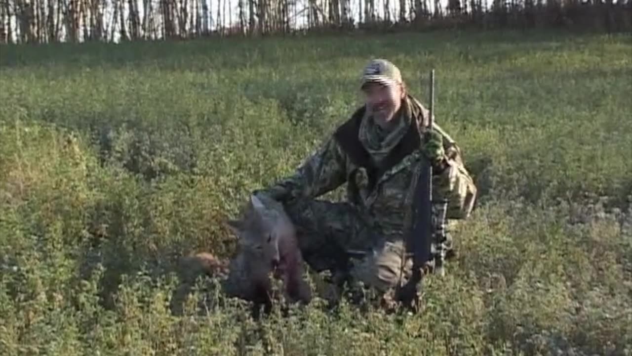 Byron South Shoots a Coyote on a Bear Hunt