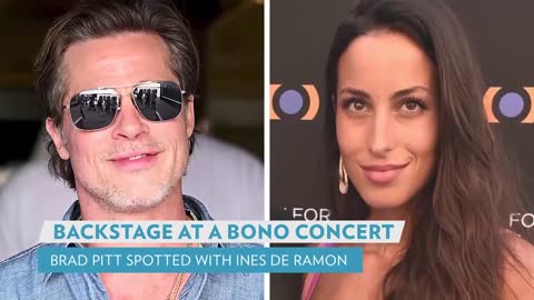 Brad Pitt Spotted with Ines de Ramon at Bono Concert Outing PEOPLE