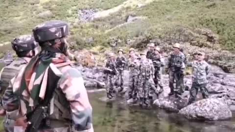 Indian and Chinese military stationed on the line of de facto control met at the Bum-La border