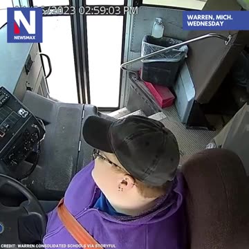 According to authorities, a boy took hold of the steering wheel on a school bus