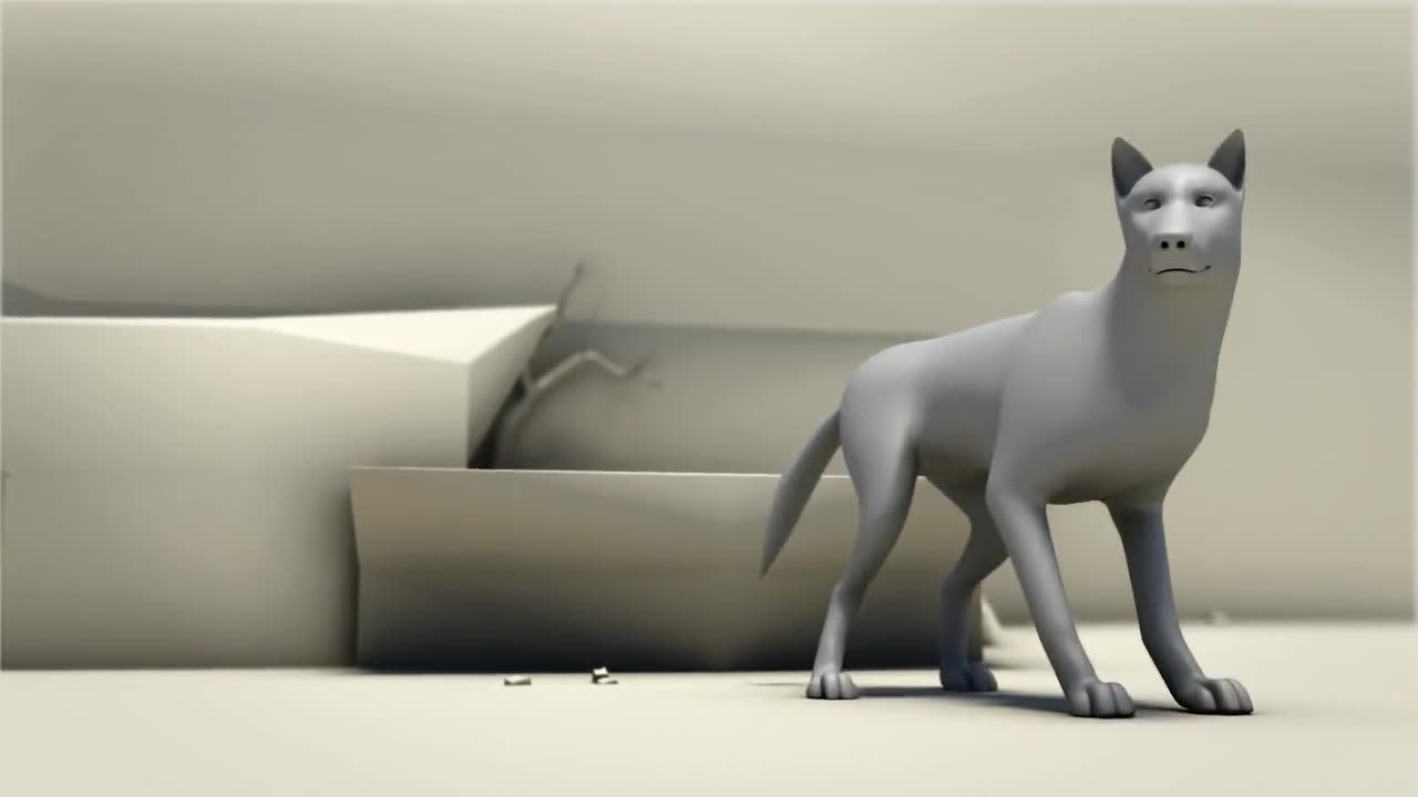 Wild Dog wolf animation