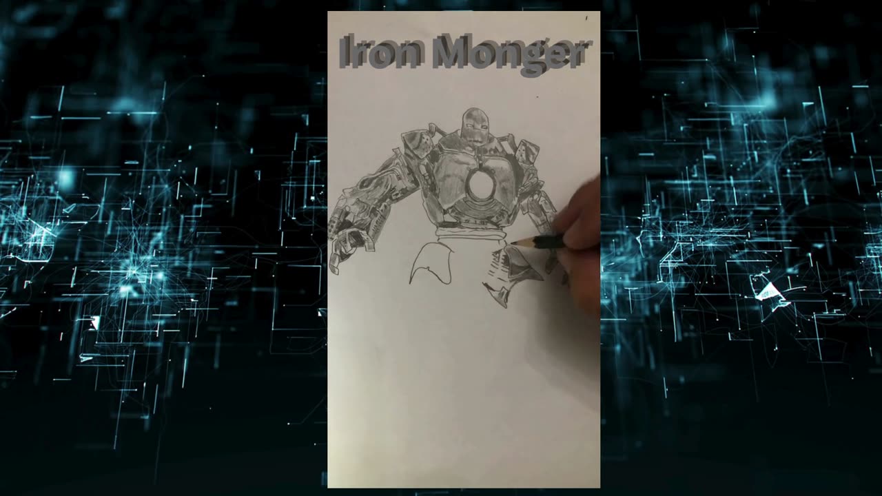 Villains - Obadiah / Iron Monger timelapse drawing