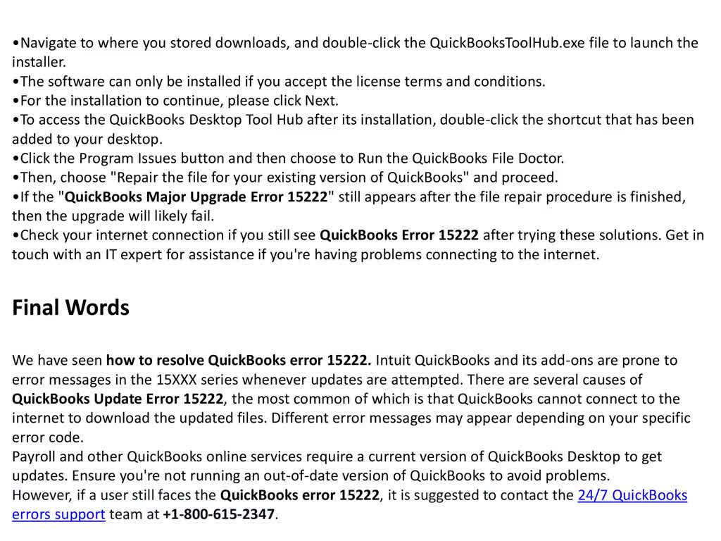 How You Can Resolve the QuickBooks Payroll Error 15222?