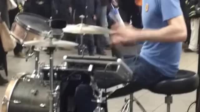 Drummer in New York Subway