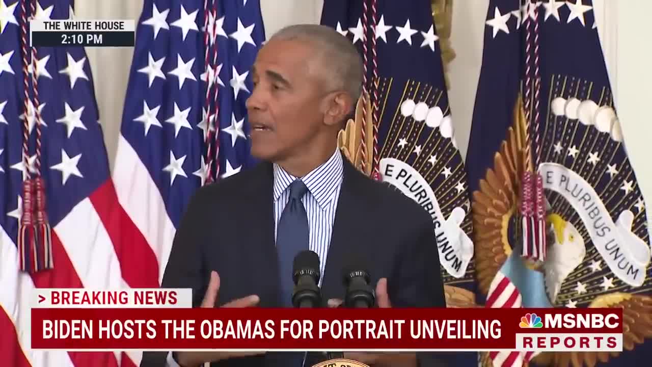 Barack Obama Thanks Biden For 'Faith In Our Democracy' At White House Portrait Unveiling