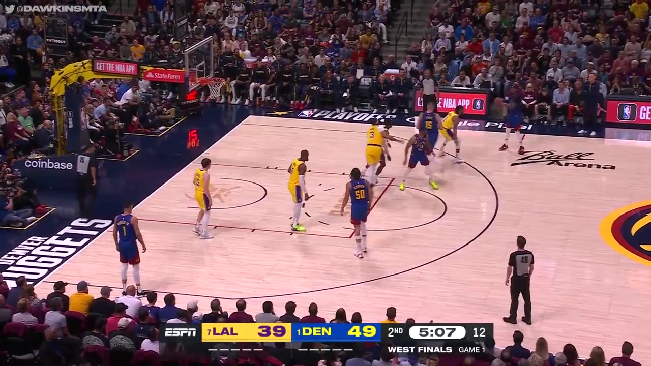 LA LAKERS VS DENVER NUGGETS GAME 1