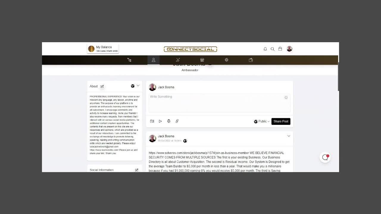 Join Us On Connect Social Please