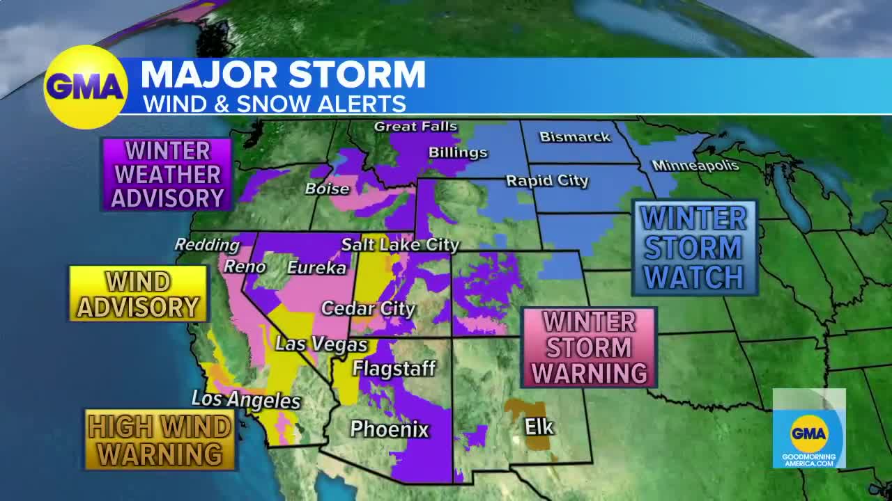 Extreme winter weather slams into west coast GMA