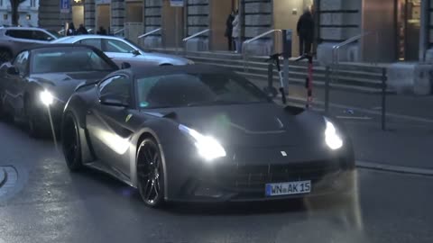 Black to the extreme is handsome, equipped with a 6.3-liter V-12 cylinder!