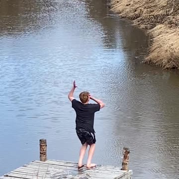 Jumping into freezing water in Alaska!