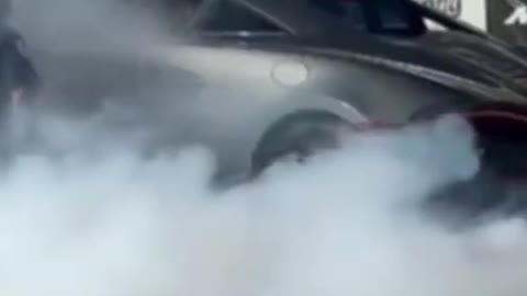 114# Extreme camber burnout ends in flames Same goes for supercars