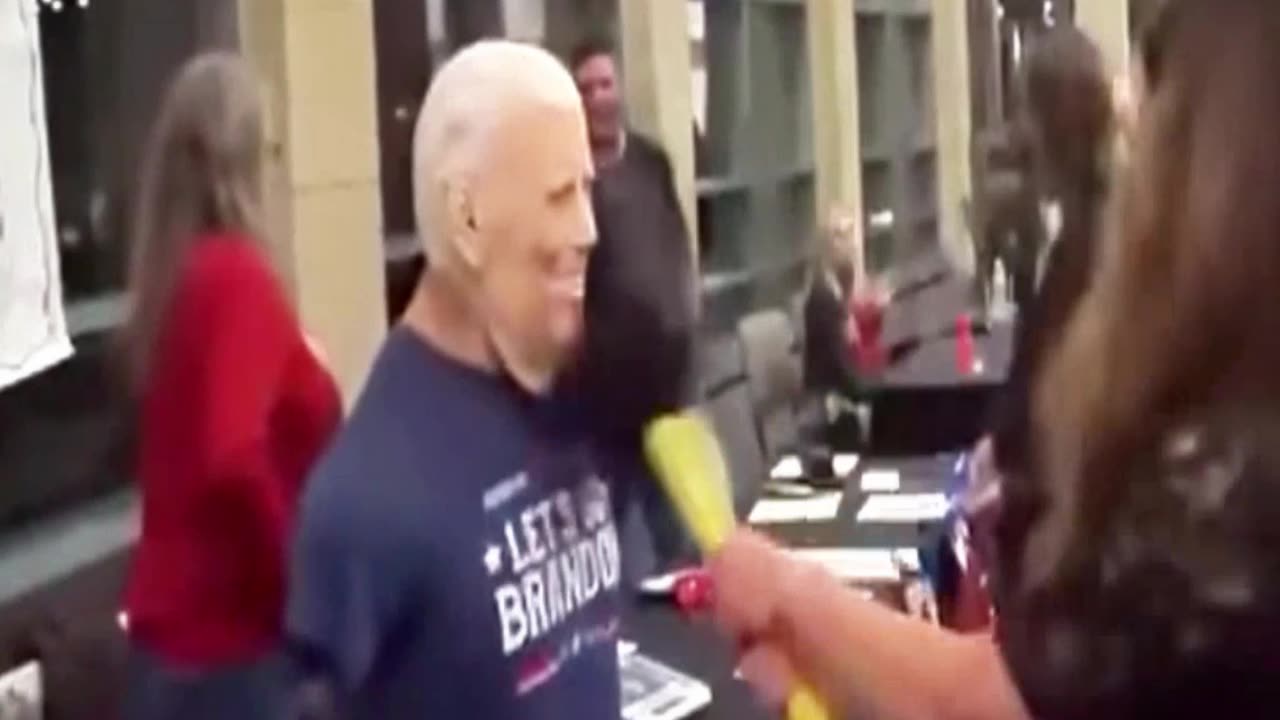 Kansas G.O.P. Event Punch and Kick Mannequin Wearing a Biden Mask