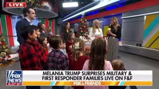 Melania Trump surprises military and first responder families live on F&F