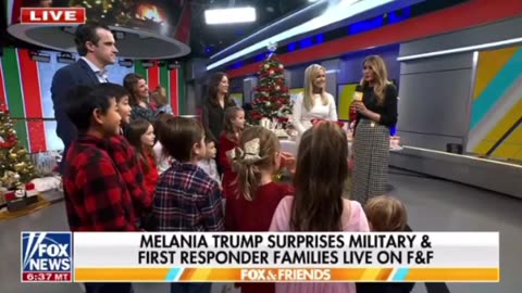 Melania Trump surprises military and first responder families live on F&F