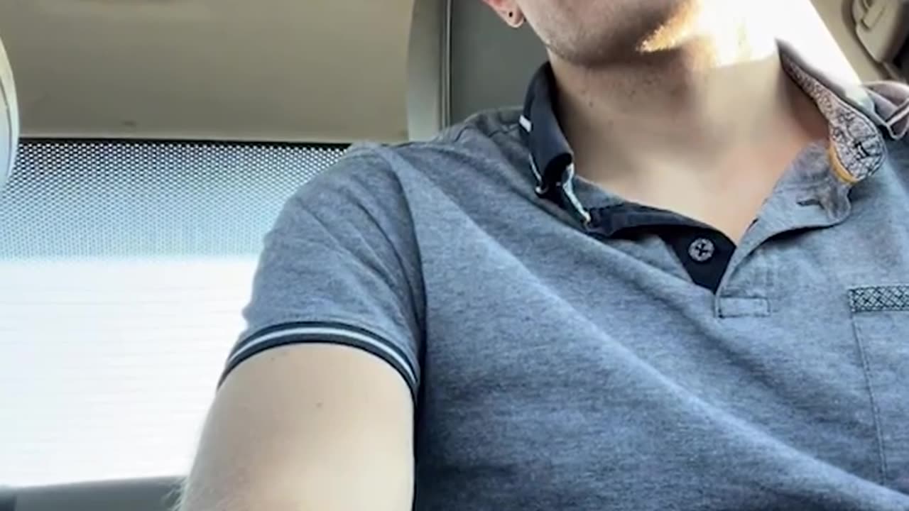 Guy spills coffee in car 😲