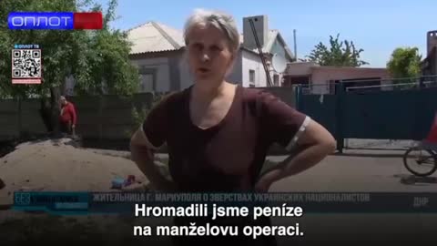 Obyvatelka Mariupolu o zločinech ukrajinských nacistů