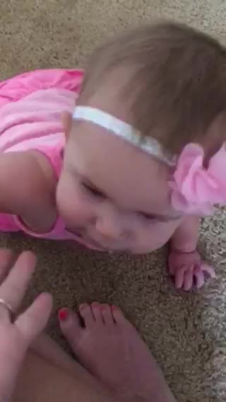 Baby girl loves being called cute