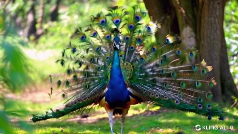 Peacock dancing