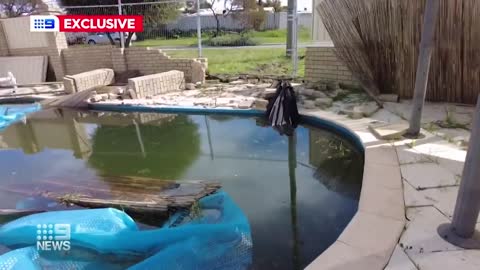 Security cameras have captured the dramatic moment a car crash landed into a northern suburbs