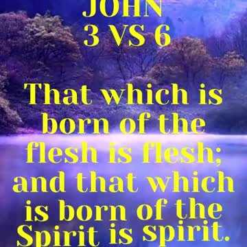 JESUS SAID... That which is born of the flesh is flesh;